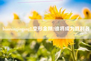 bianxingjingang2,变形金刚2谁将成为胜利者